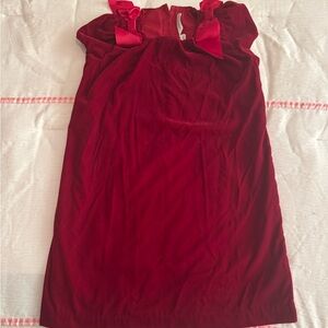 Janie and Jack Deep Red Velvet Pencil Skirt
